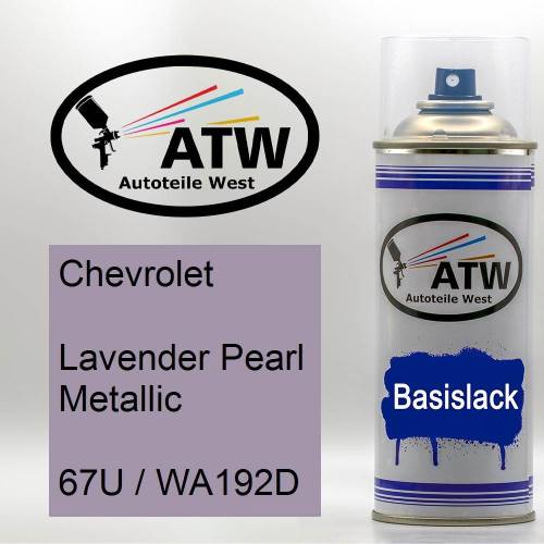 Chevrolet, Lavender Pearl Metallic, 67U / WA192D: 400ml Sprühdose, von ATW Autoteile West.